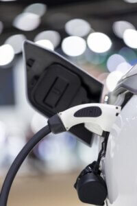 Electric Car Being Charged